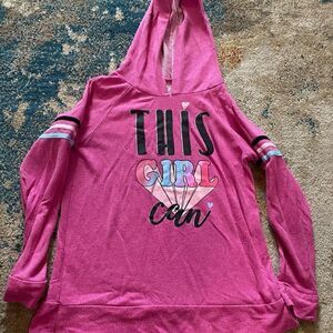 Girls Long Sleeve Hooded Shirt